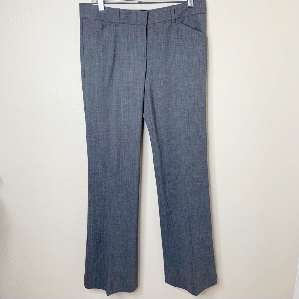 Theory Gray Wool Work Career Trousers Size 6